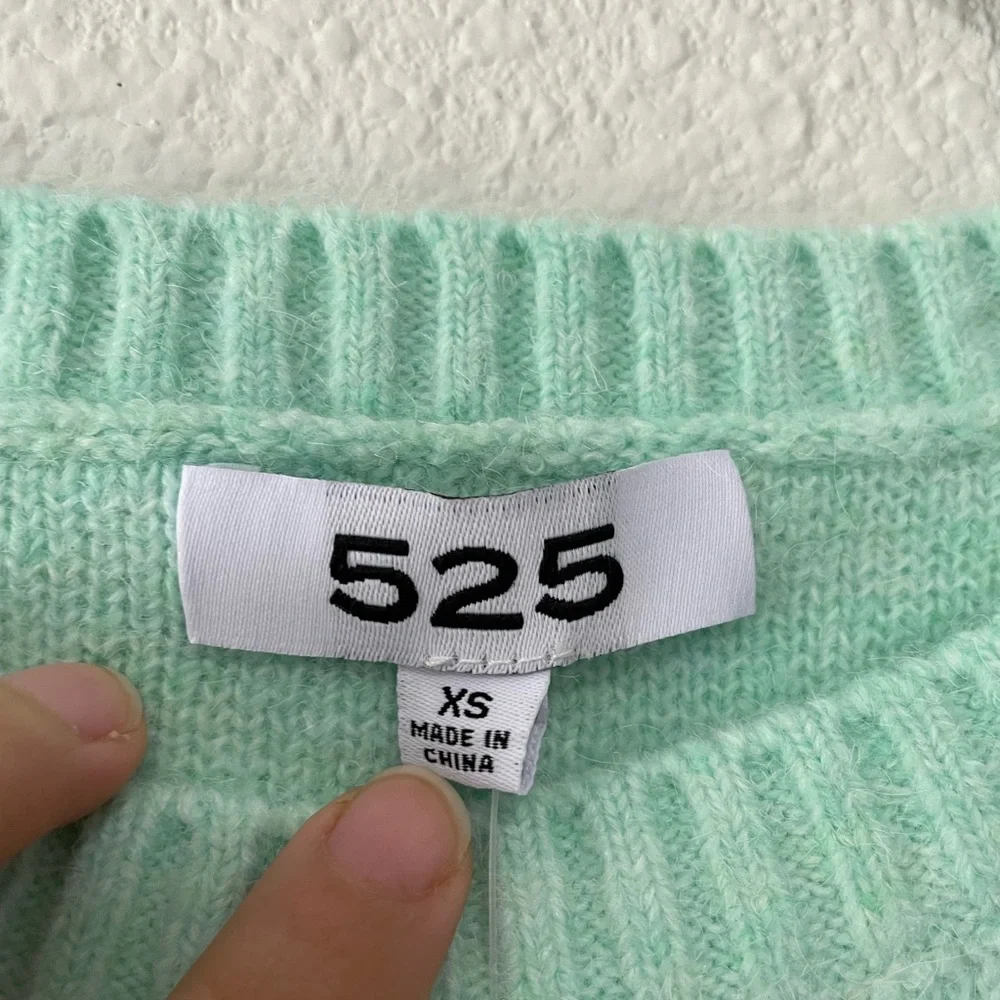 525 America sweater in mint and soft white, comfortable and warm size XS - Picture 2 of 8